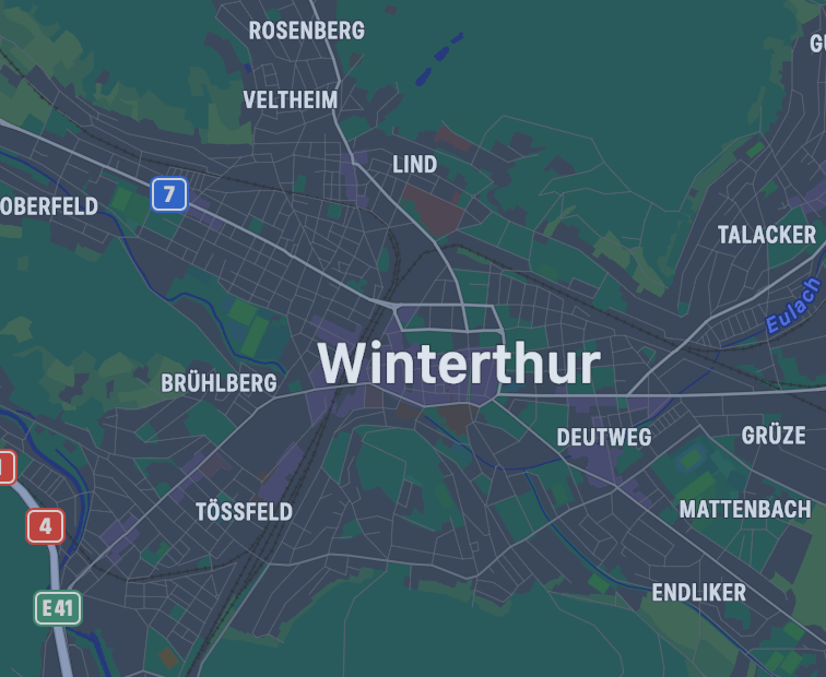 Winterthur Karte Apple Maps Altstadt